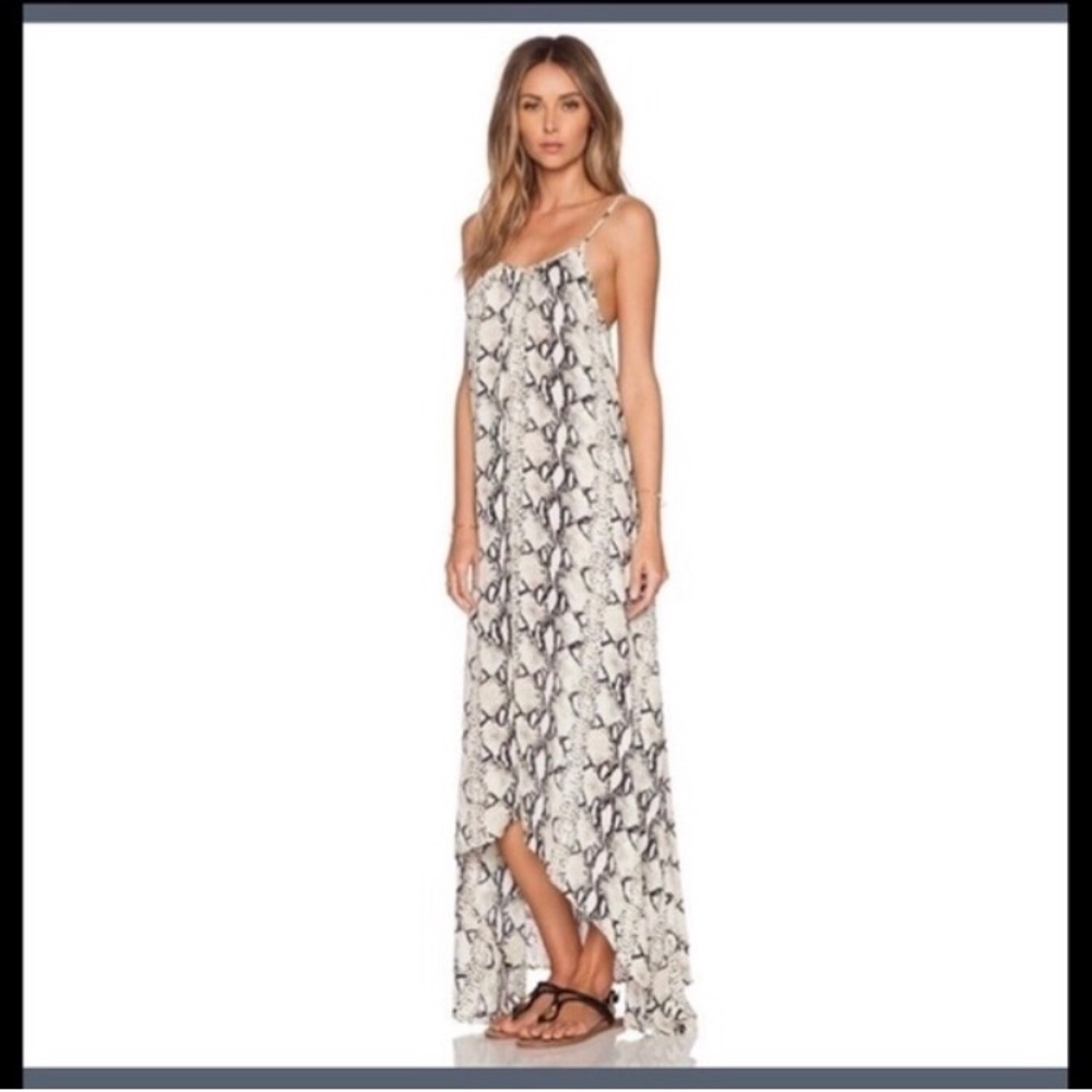 Serpentine print maxi dress